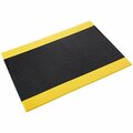 Crown Matting Technologies Tuff-Spun 3/8 Pebble-Surface 4'x6' Black w/Yellow SE 3846BP